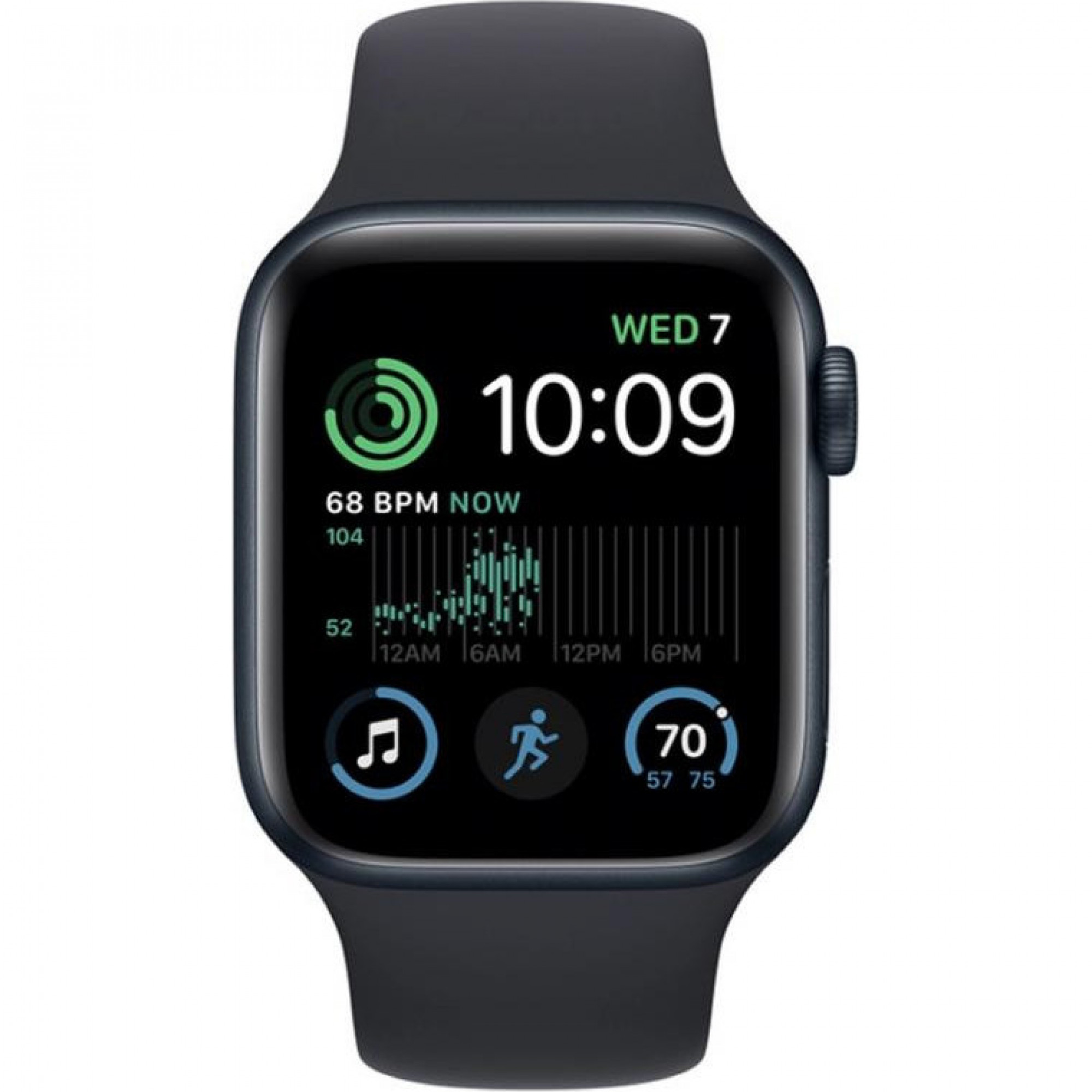 Apple Watch SE 2 + LTE 44mm Midnight Aluminum Case Midnight Sport Band (MNPY3/MNU03/MNTY3)
